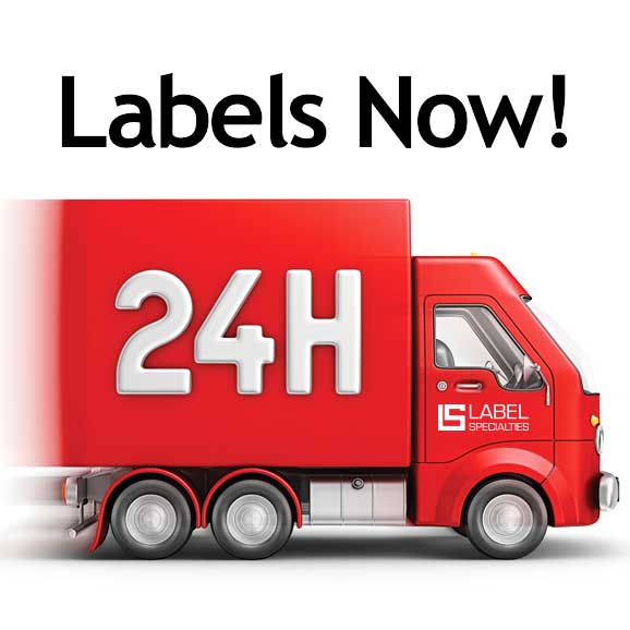 Delivery truck graphic with 24H lettering on side